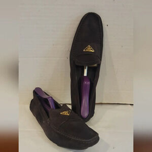 WOMEN'S PRADA‎ BROWN SUEDE LEATHER FLATS (sz